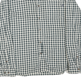 THE NORTH FACE Mens Green & White Check Shirt L Casual Cotton Blend Button-Down