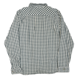 THE NORTH FACE Mens Green & White Check Shirt L Casual Cotton Blend Button-Down