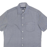 TOMMY HILFIGER Mens Blue S Shirt Cotton Short Sleeve Casual Pocket Button Down