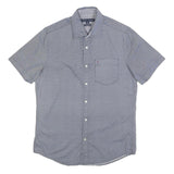 TOMMY HILFIGER Mens Blue S Shirt Cotton Short Sleeve Casual Pocket Button Down