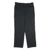 DICKIES Mens Cotton Black Regular Straight Trousers W34 L32 Workwear Zip Closure