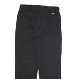 DICKIES Mens Cotton Black Regular Straight Trousers W34 L32 Workwear Zip Closure