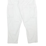 ZARA Mens Cotton Blend White Regular Cargo Trousers W32 L30 Casual Pockets Zip