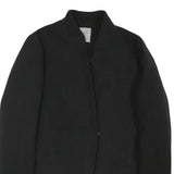 ZARA Womens Black Wool Blend Classic Jacket M Button Closure Plain Stylish