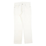 TEDDYS Womens Jeans White Regular Straight Denim W32 L30 Cotton Blend Zip