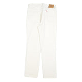 TEDDYS Womens Jeans White Regular Straight Denim W32 L30 Cotton Blend Zip