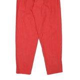 PANTALON Mens Cotton Blend Red Relaxed Tapered Trousers W27 L30 Casual Style
