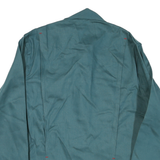 Mens Green Cotton Workwear Button Jacket S Plain Utility Durable