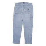 DICKIES Mens Jeans Blue Regular Straight Denim Rinse W34 L32 Workwear