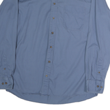 EDDIE BAUER Mens Blue Cotton Shirt Button Down L Classic Casual Workwear