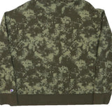 CHAMPION Womens Green Tie Dye Hoodie L Cotton Blend Casual Pullover