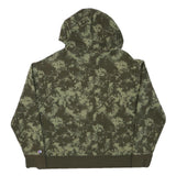 CHAMPION Womens Green Tie Dye Hoodie L Cotton Blend Casual Pullover