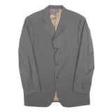 JOOP! Mens Grey Wool Regular Fit Jacket L Button Closure Plain Classic Blazer