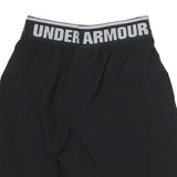 UNDER ARMOUR Mens Black Casual Shorts S W25 Sports Logo Elastic Waist