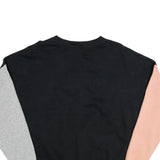NIKE Womens Black Sweatshirt Crew Neck L Colourblock Cotton Blend Pullover