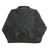 POINT ZERO Womens Black Acrylic Zip Jacket L Fleece Cozy Warm Casual Outerwear