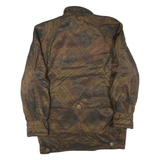 FORECASTER Mens Brown Polyester Blend Classic Jacket XS Patterned Vintage Style