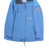 JACK WOLFSKIN Womens Blue Outdoor Jacket XS Polyester Zip Hooded Plain