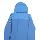JACK WOLFSKIN Womens Blue Outdoor Jacket XS Polyester Zip Hooded Plain