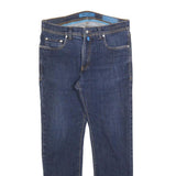 PIERRE CARDIN Mens Jeans Blue Slim Straight Denim Medium W34 L30 Stylish Zip