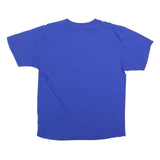 CHAMPION Mens Blue Graphic T-Shirt L Short Sleeve Crew Neck Casual Cotton
