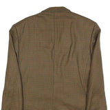 YVES SAINT LAURENT Mens Brown Wool Houndstooth Jacket M Woven Classic Tailored