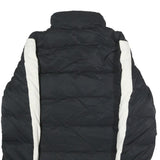 TOMMY JEANS Mens Black & White Slim Jacket S Polyester Puffer Zip Casual Warm