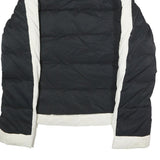 TOMMY JEANS Mens Black & White Slim Jacket S Polyester Puffer Zip Casual Warm