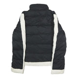 TOMMY JEANS Mens Black & White Slim Jacket S Polyester Puffer Zip Casual Warm