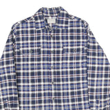 JACHS Mens Blue White Red Check Shirt Cotton M Casual Classic Button Down