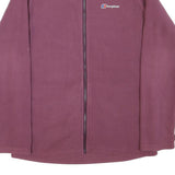 BERGHAUS Womens Purple Jacket M Polyester Blend Plain Zip Outdoor Casual