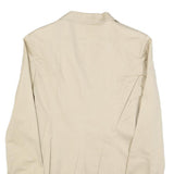 HENNES Womens Beige Cotton Blend Jacket M Classic Single Breasted Button