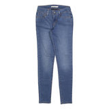 LEVI'S 710 Womens Jeans Blue Slim Skinny Denim Medium W25 L27 Stretch Zip