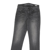 CALVIN KLEIN JEANS Mens Grey Regular Straight Denim Medium W28 L31 Zip Cotton