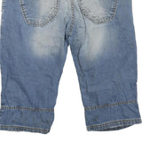 DRESSMANN Mens Casual Blue Denim Shorts XL W40 Cotton Blend Pockets
