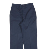 RED KAP Mens Cotton Blend Navy Regular Straight Trousers W30 L30 Workwear Zip