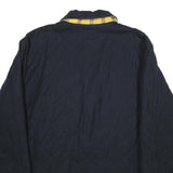 MCGREGOR Mens Navy Classic Quilted Wool Blend Jacket L Button Closure Warm