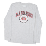 NFL Mens Grey San Francisco 49ers Football Long Sleeve Crew Neck T-Shirt M