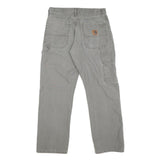 CARHARTT Mens Jeans Grey Regular Straight Denim Medium W32 L30 Utility Pocket