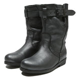 PALLADIUM Womens Leather Ankle Boots Black UK 4 Stylish Casual Footwear