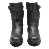 PALLADIUM Womens Leather Ankle Boots Black UK 4 Stylish Casual Footwear