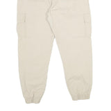 FB SISTER Womens Cotton Beige Casual Regular Fit Cargo Trousers W30 L27 Elastic