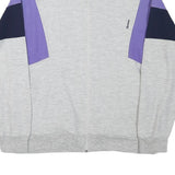 GONSO Mens Light Grey Navy & Purple Zip Jacket M Cotton Blend Casual Sportswear