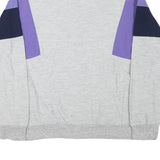 GONSO Mens Light Grey Navy & Purple Zip Jacket M Cotton Blend Casual Sportswear