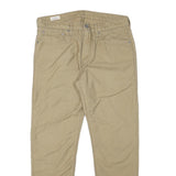 LEVI'S Mens Cotton Blend Beige Slim Slim Leg Trousers W33 L28 Casual Classic Zip