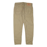 LEVI'S Mens Cotton Blend Beige Slim Slim Leg Trousers W33 L28 Casual Classic Zip