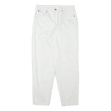 TEDDYS Womens White Relaxed Jeans Cotton Blend Zip W29 L28 Casual Fit Comfort