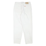 TEDDYS Womens White Relaxed Jeans Cotton Blend Zip W29 L28 Casual Fit Comfort