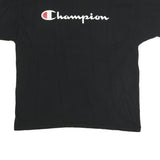 CHAMPION Mens Black XL Graphic T-Shirt Short Sleeve Crew Neck Cotton Casual