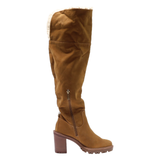 JLO High Boots Orange Suede Womens UK 6